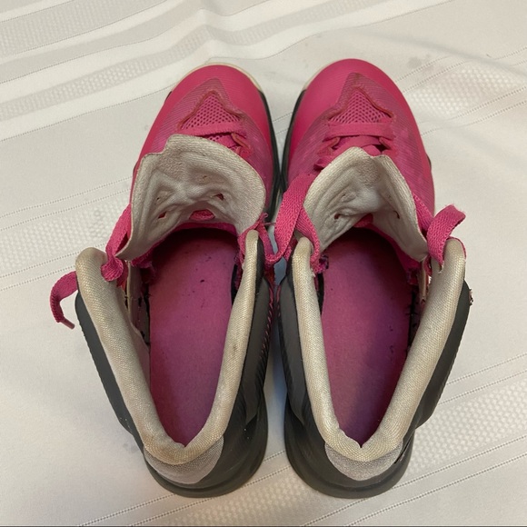 Nike Zoom Hyperquickness Pink Fire Light Womens Hightop SneakersSize 7.5 - Picture 5 of 8